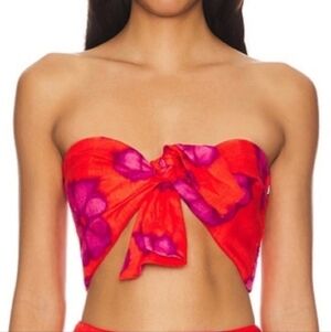 New Rhode Toni Top in Scarlet Bombay Bloom XL NWT
